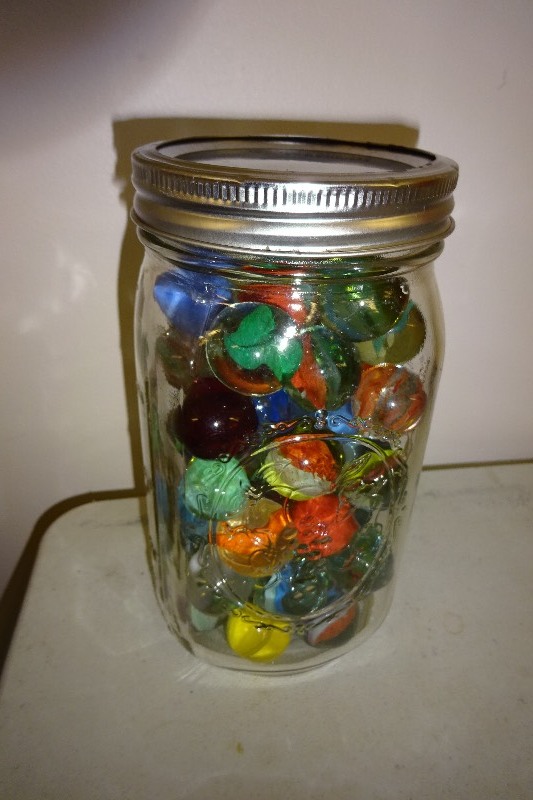 Jar of Marble Chutters