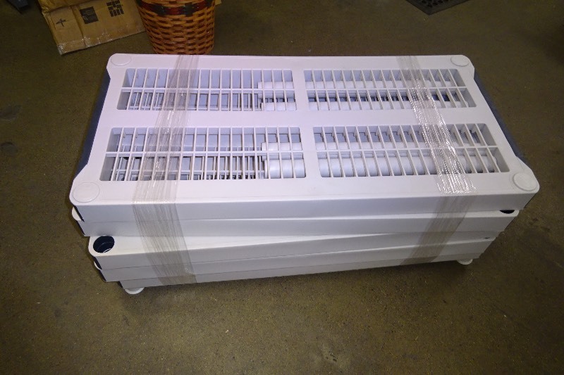 Plastic 5 shelf racking