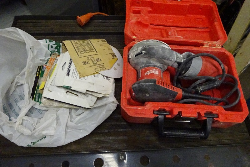 lot 16 image: Milwaukee 5 Random orbit sander with case