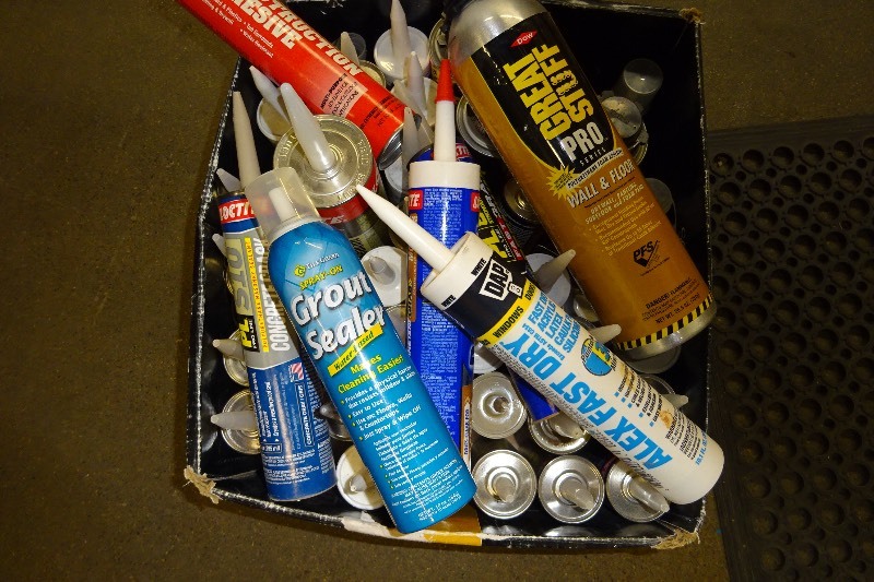 lot 117 image: Tubes of caulking, sealers