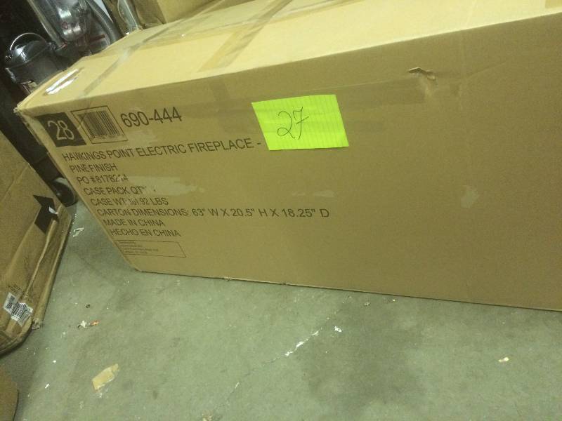 Hawkings Point Electric Fireplace Pine Finish Never used