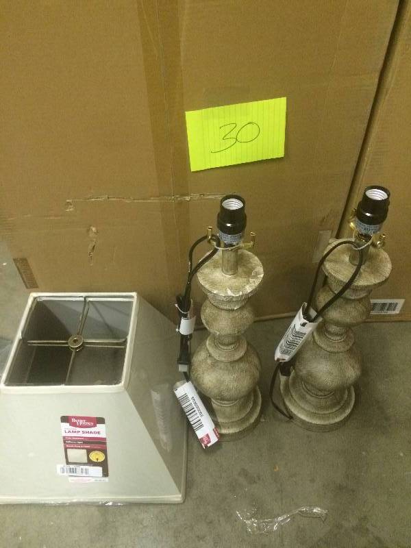 Set of 2 House and Garden Table lamps and Shades