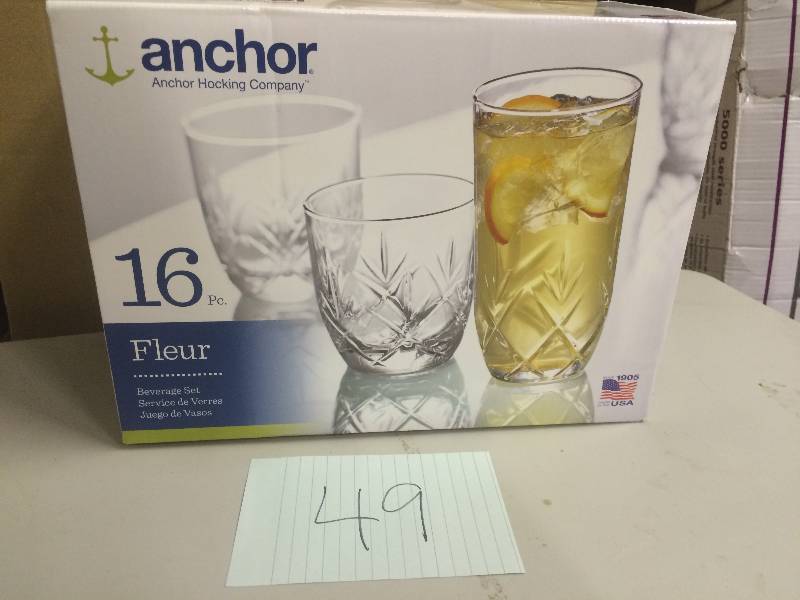 Anchor 16 Pc Glassware Set New