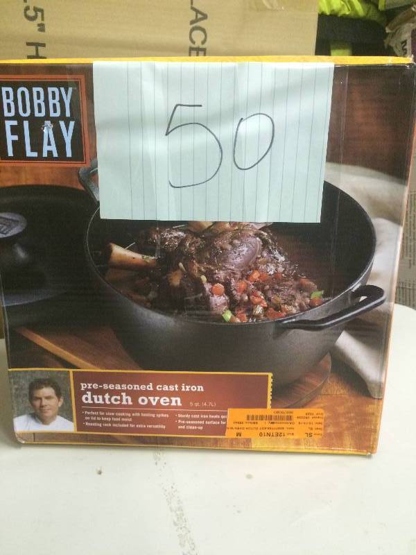 Bobbi Flay Pre-Seasoned Cast Iron Dutch Oven Never used