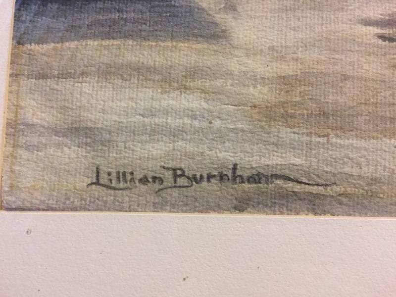 lot 18 image: Lillian Burnham watercolor