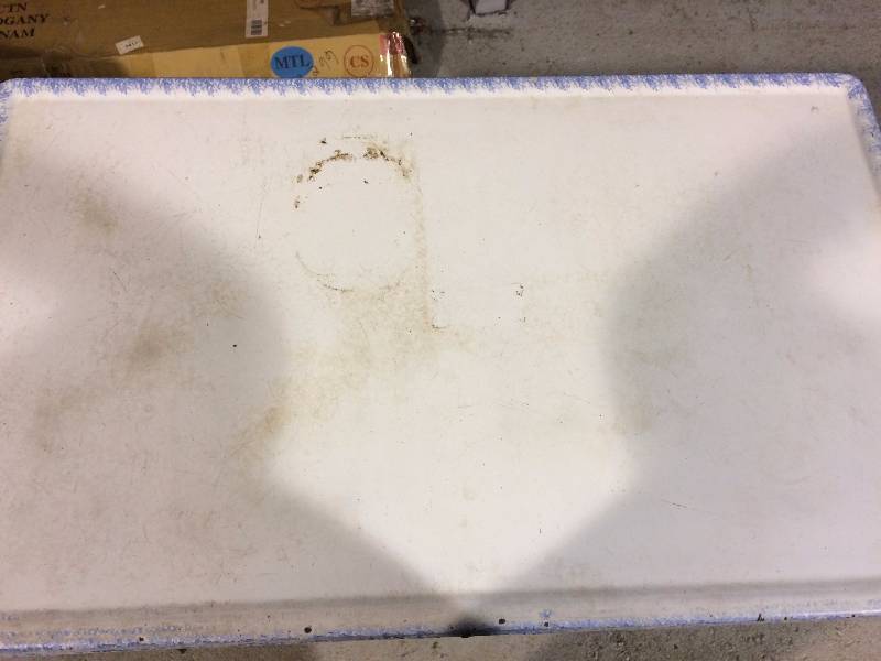 lot 25 image: Enamel Top Table