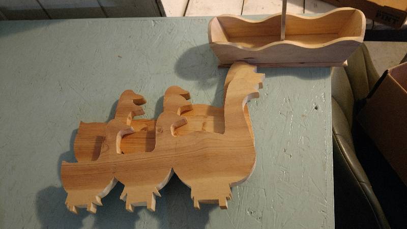 lot 89 image: misc wooden craft cut outs