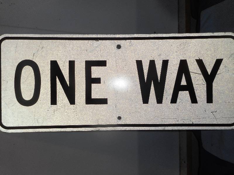 ONE WAY SIGN