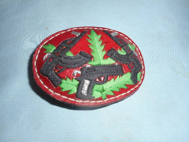 NATIVE AMERICAN LEATHER BELT BUCKLE