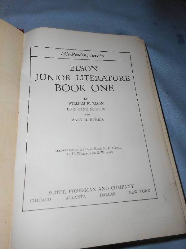 VINTAGE 1932 ELSON JUNIOR LITERATURE BOOK