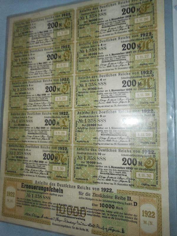 1922 GERMAN STOCK PAPERS