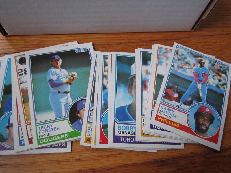 Box of 1983 Topps baseball cards...