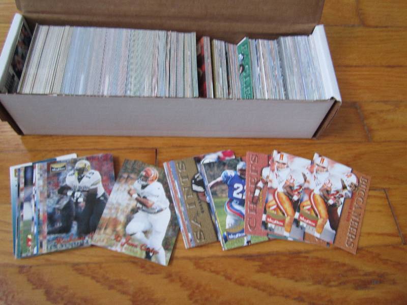Box of 1993, 1994, 1995 Skybox foot...