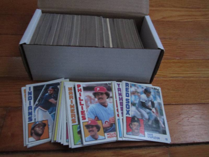 Box of 1984 Topps baseball cards...