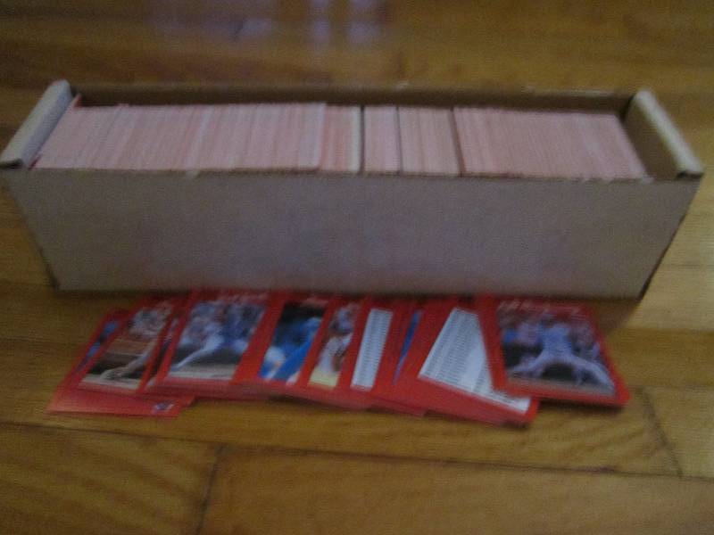 Box of 1990 Don russ baseball cards...
