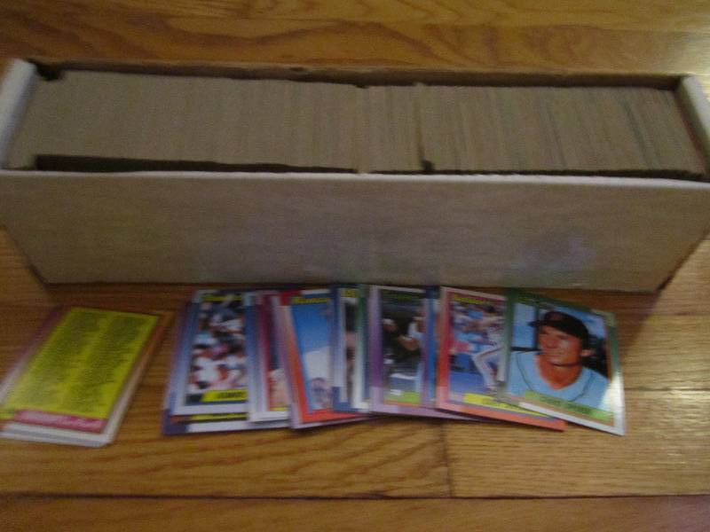 Box of 1990 Topps baseball cards...