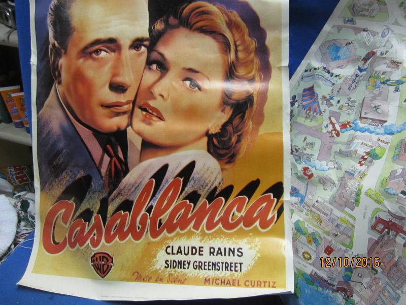 lot 45 image: 1970 Casablanca movie poster and 80...