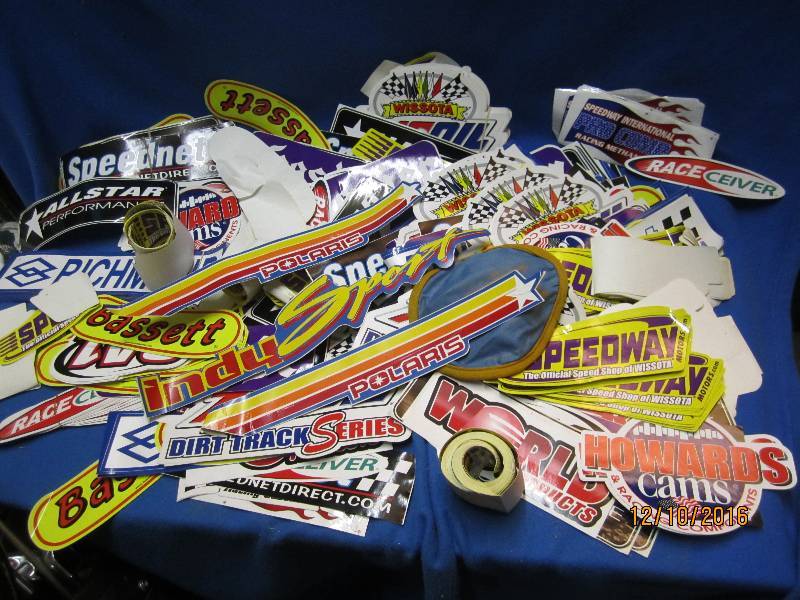 lot 47 image: HUGE lot of bumper stickers and dec...