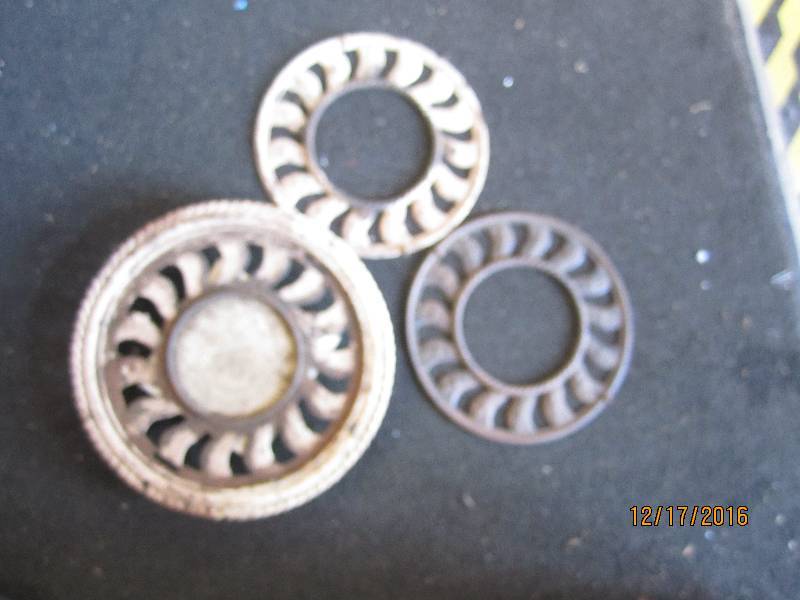 lot 112 image: 3 Antique metal floor vents...