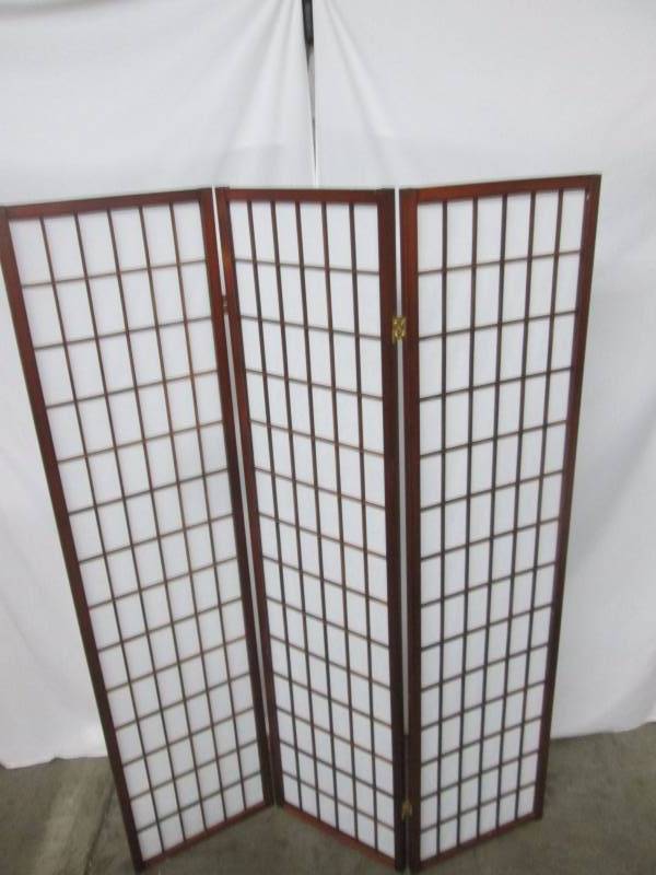 Alcove 3-Panel Folding Room Divider - Cherry