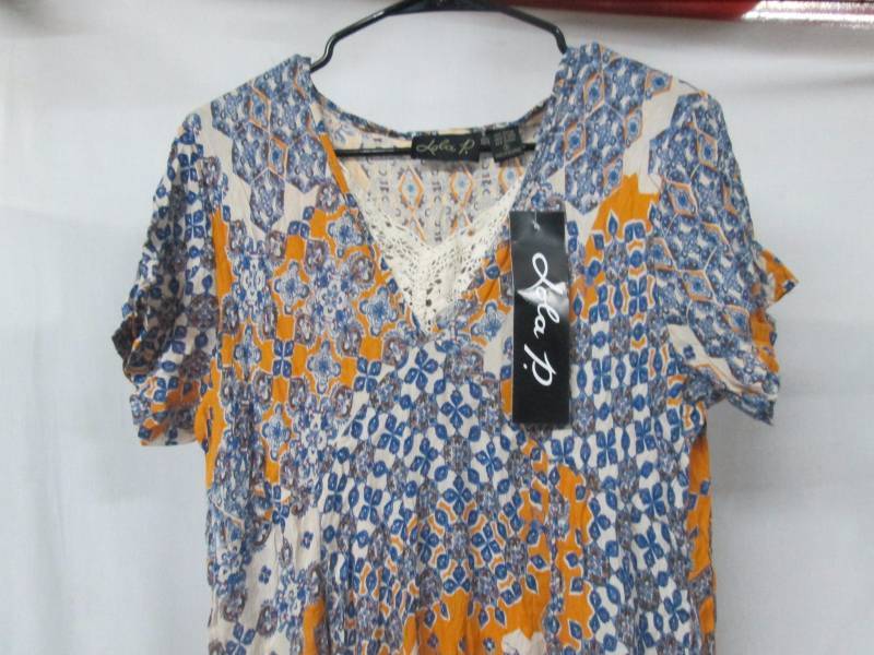 Lola P Misses Short Twin Print Dress