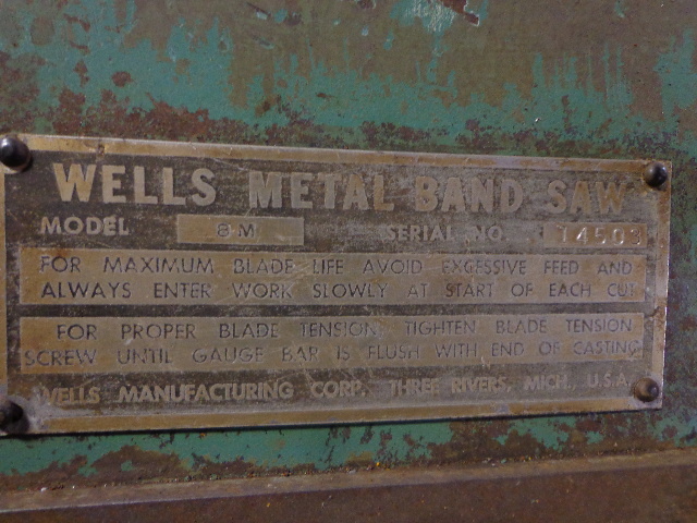 lot 7 image: Wells Metal Band Saw