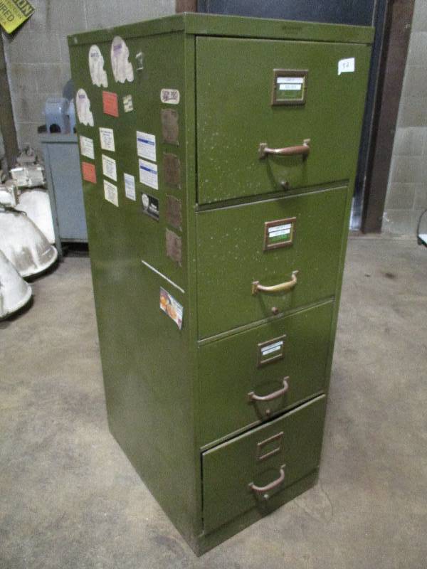 lot 52 image: Green File Cabinet
