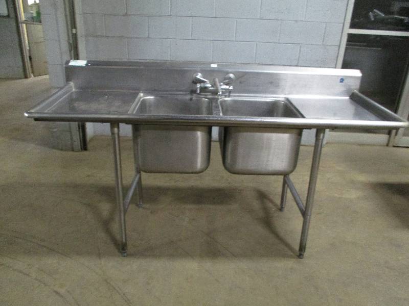 lot 74 image: Stainless Steel Double Sink