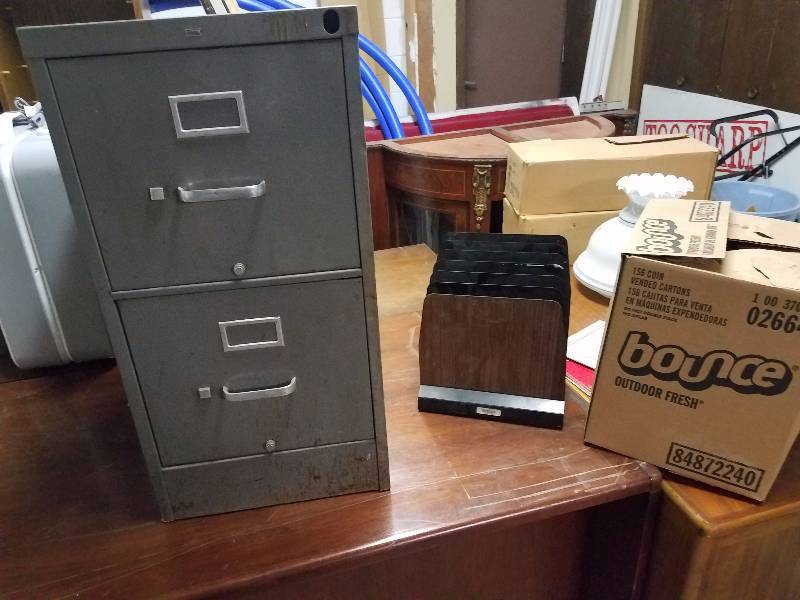 Metal Filing Cabinet with extras