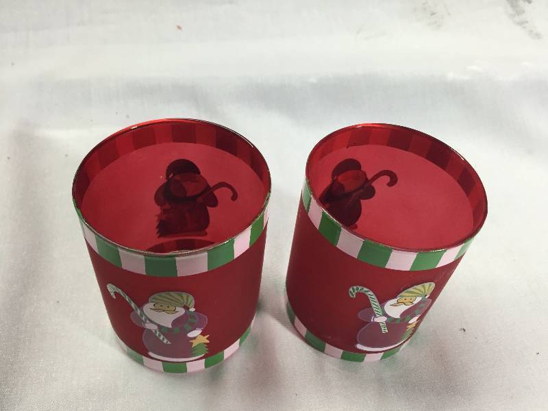 2 - Santa Clause Candle Holders