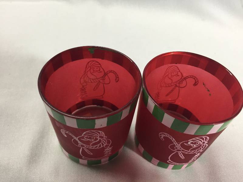 2 - Santa Clause Candle Holders