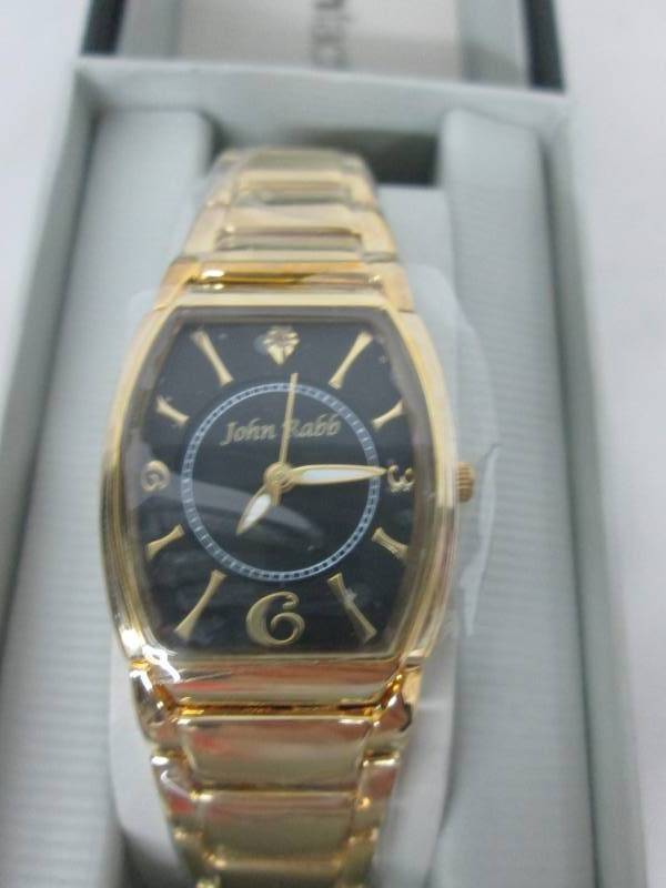 Mens Goldtone Personalized Watch
