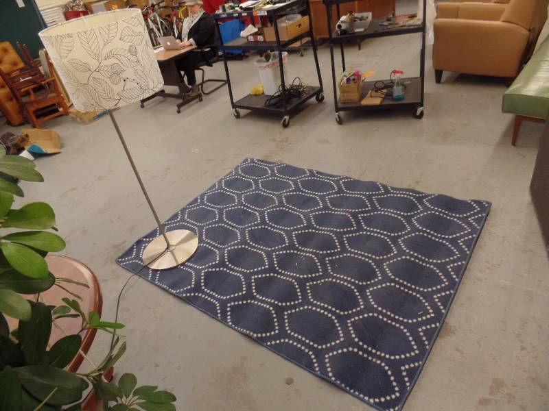 Area Rug and Lamp