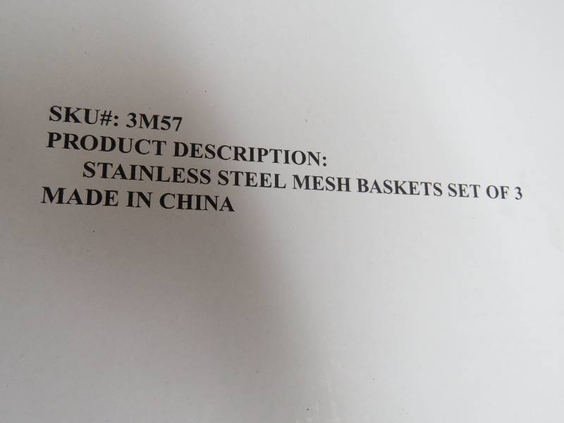 Stainless Steel Mesh Baskets
