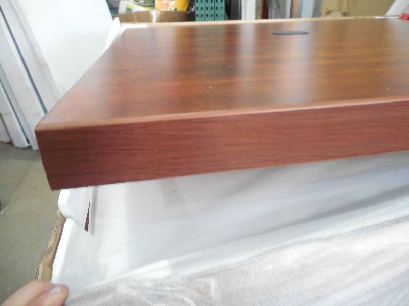 lot 78 image: Lorell Modular Cherry Conference Table - Square - 48 x 48 - Chipboard, Medium Density Fiber (MDF) - Cherry