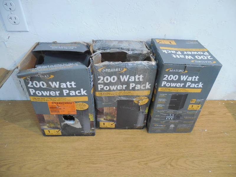 lot 100 image: (3) MALIBU 200 WATT LANDSCAPING TRANSFORMERS