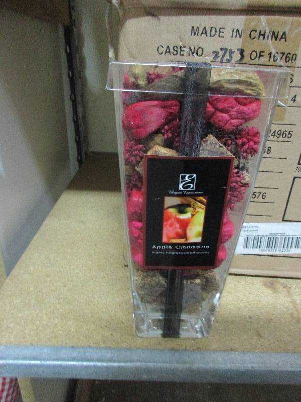 4 potpourri vases - apple cinnamon