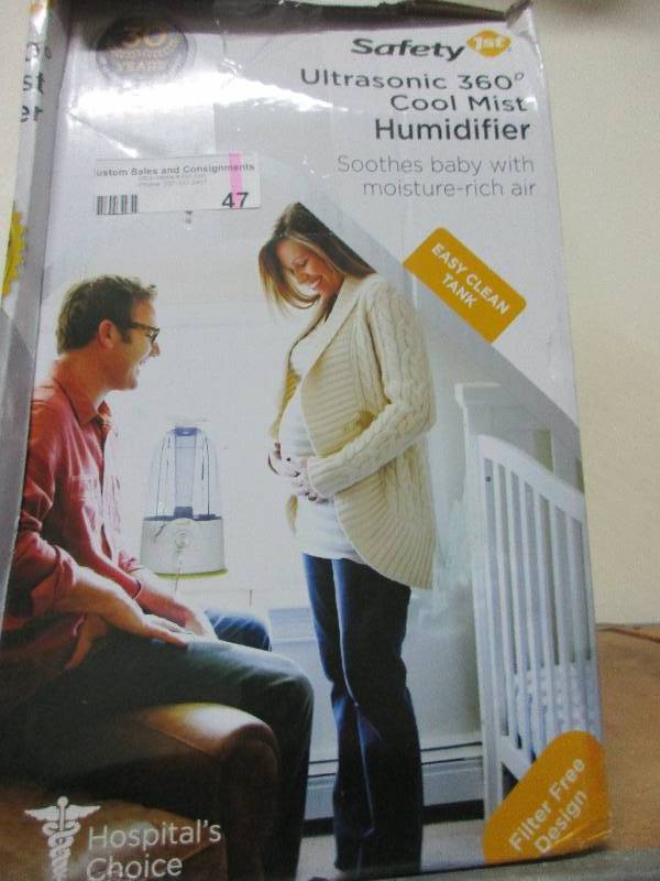 safety first ultrasonic 360 cool mist humidifier