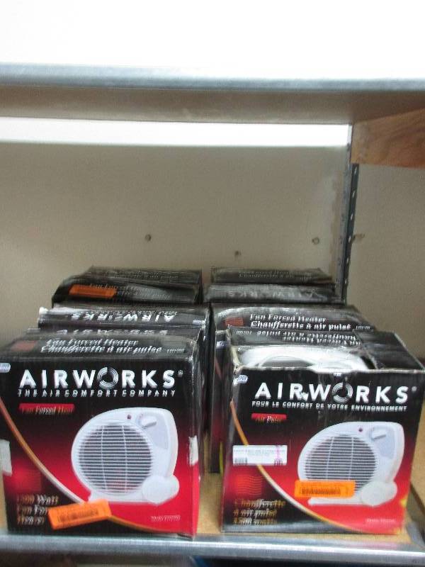 8 air works fan forced heaters