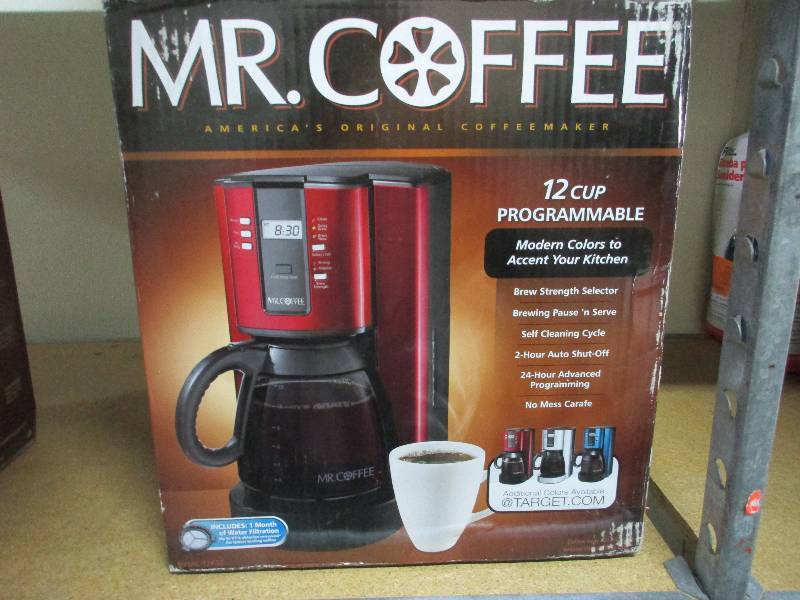 Mr.Coffee 12 cup programmable coffee maker - red