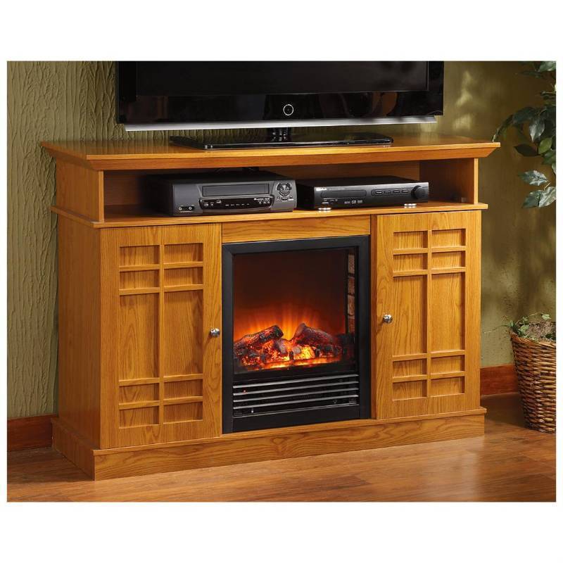 Castlecreek Mission-style Media Stand Fireplace Heater