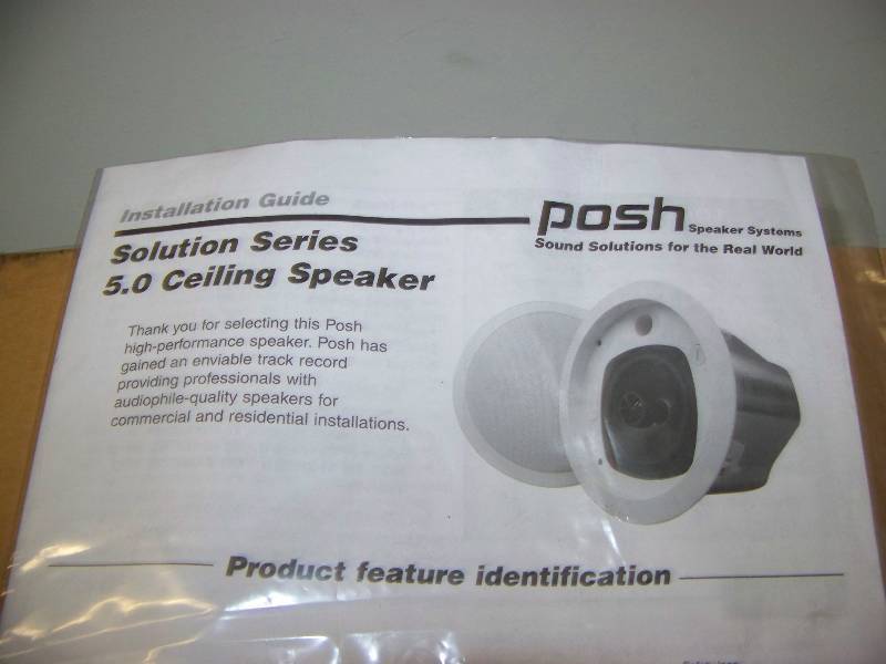 lot 29 image: (1) Posh, Solution Series, 5.0 In-ceiling Speaker  Loudspeaker - NEW  NEVER USED