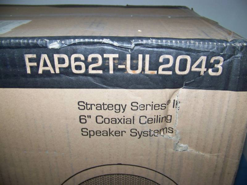 lot 25 image: (Pair) Atlas Sound, FAP62T-UL2043, Strategy Series II, 6 Coaxial In-Ceiling Speakers  Loudspeakers - NEW  NEVER USED