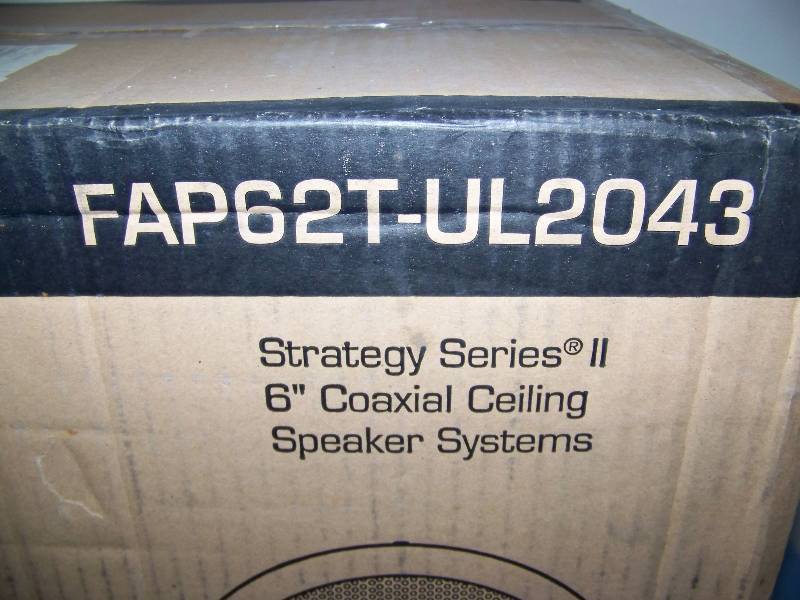 lot 26 image: (Pair) Atlas Sound, FAP62T-UL2043, Strategy Series II, 6 Coaxial In-Ceiling Speakers  Loudspeakers - NEW  NEVER USED