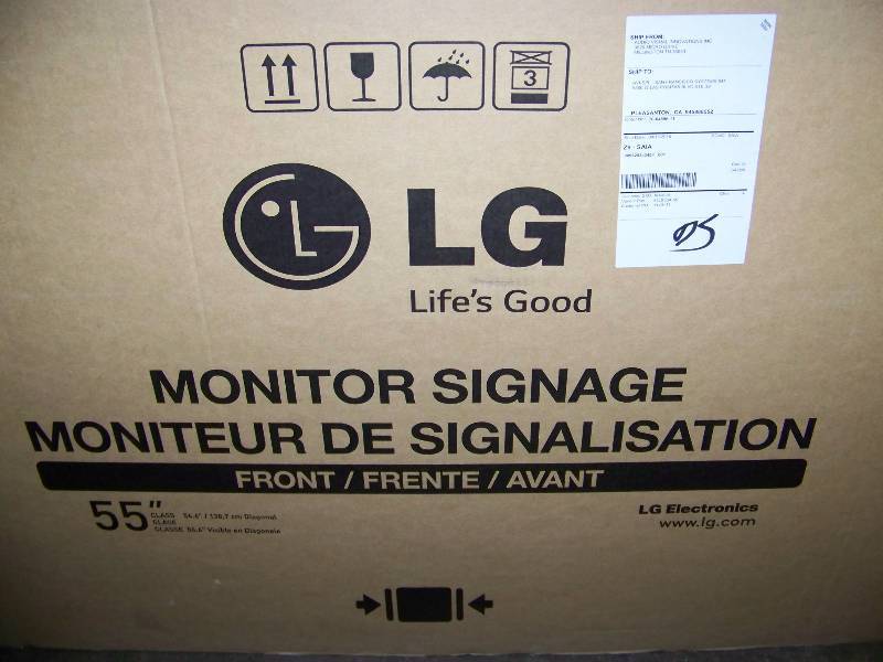 lot 2 image: 55, LG, 1080p (Full HD), Commercial Use, LED-Backlit, LCD Flat Panel  Monitor Signage Display - NEW IN BOX