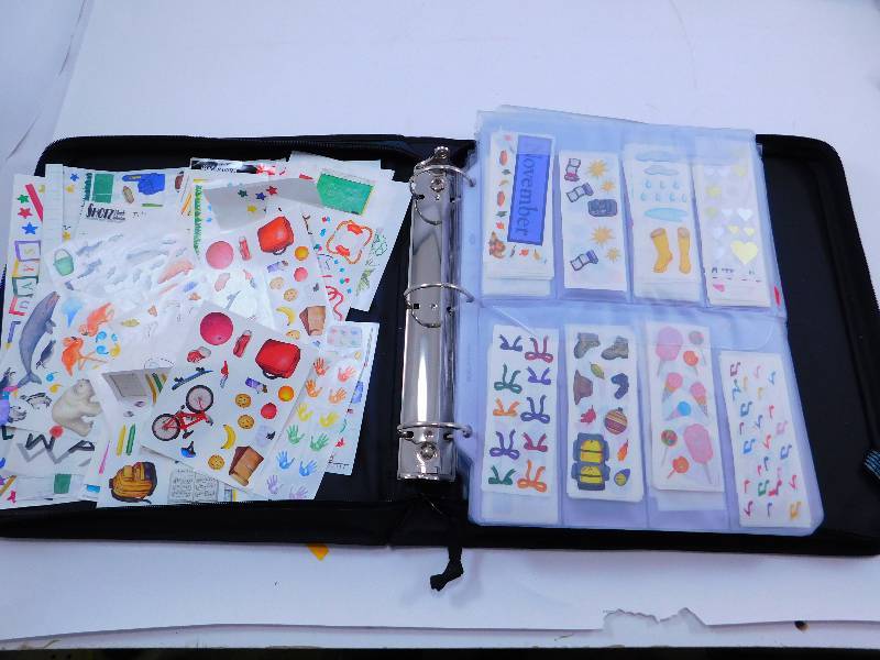 Huge Lot of Scrapbooking Stickers with Organizational Carrying Case