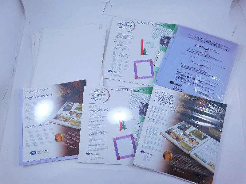 Lot of Scrapbook Pages, Page Protectors, and Other Protector Pages