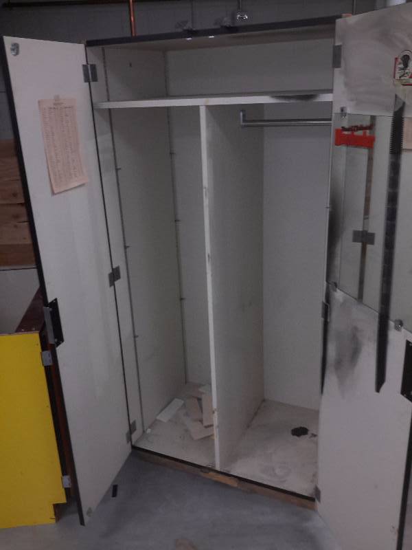 Laminate covered storage cabinet