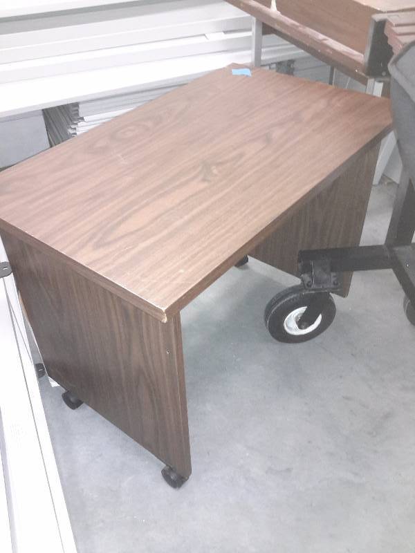 2, Simulated wood top deskscarts as pictured.