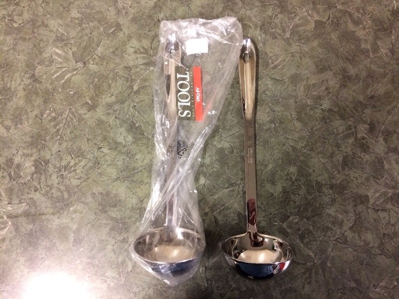 lot 6 image: NEW TWO ALL-CLAD ALL-PROFESSIONAL LARGE SOUP LADLES